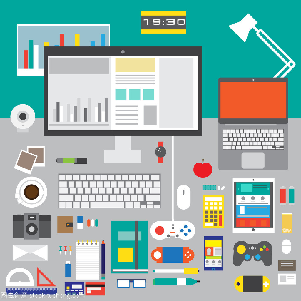 平面設計中矢量圖概念圖標的設置、技術開發與管理要素及技術服務